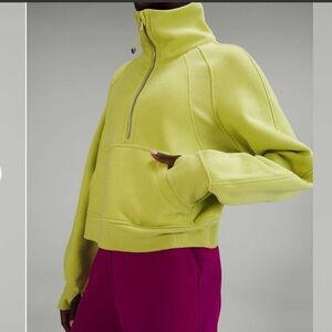 Lululemon Scuba Cropped Funnel Neck Sweatshirt - Wasabi